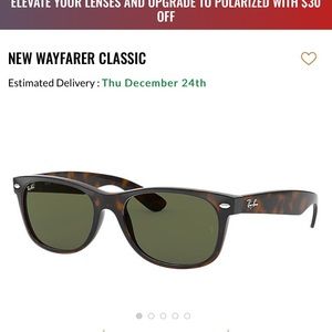 Rayban classic wayfarer. Never worn!